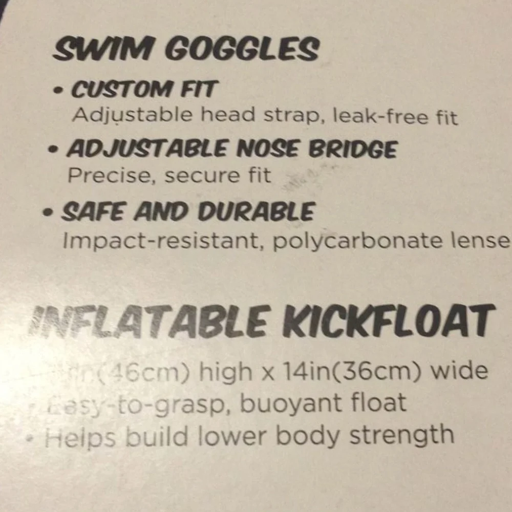 New Fun Swim Goggles and Kickfloats bundle